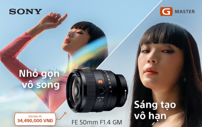 Sony thêm sự lựa chọn cho dải ống kính full-frame nhỏ gọn với FE 50mm F1.4 GM